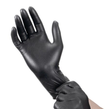 Manusi nitril negre - pachet 100 bucati